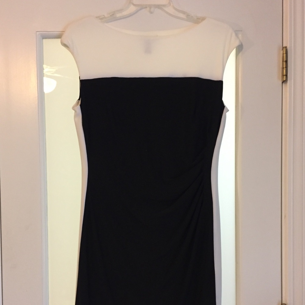 Chaps black and white dress